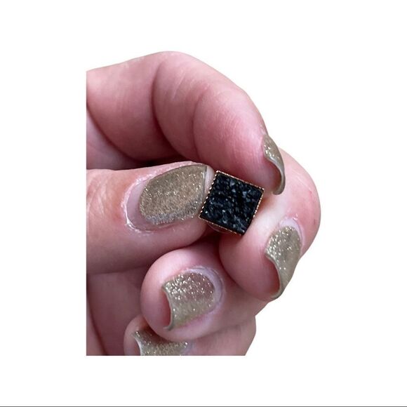 Violet Harper Isla Layered Necklace & Black Druzy Earring Set - New in Box - Picture 5 of 7